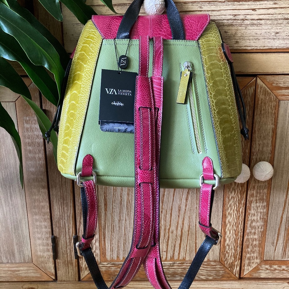 Ostrich BACKPACK - Quality Leather Shoulder Bag Purse - Picture 4 of 14